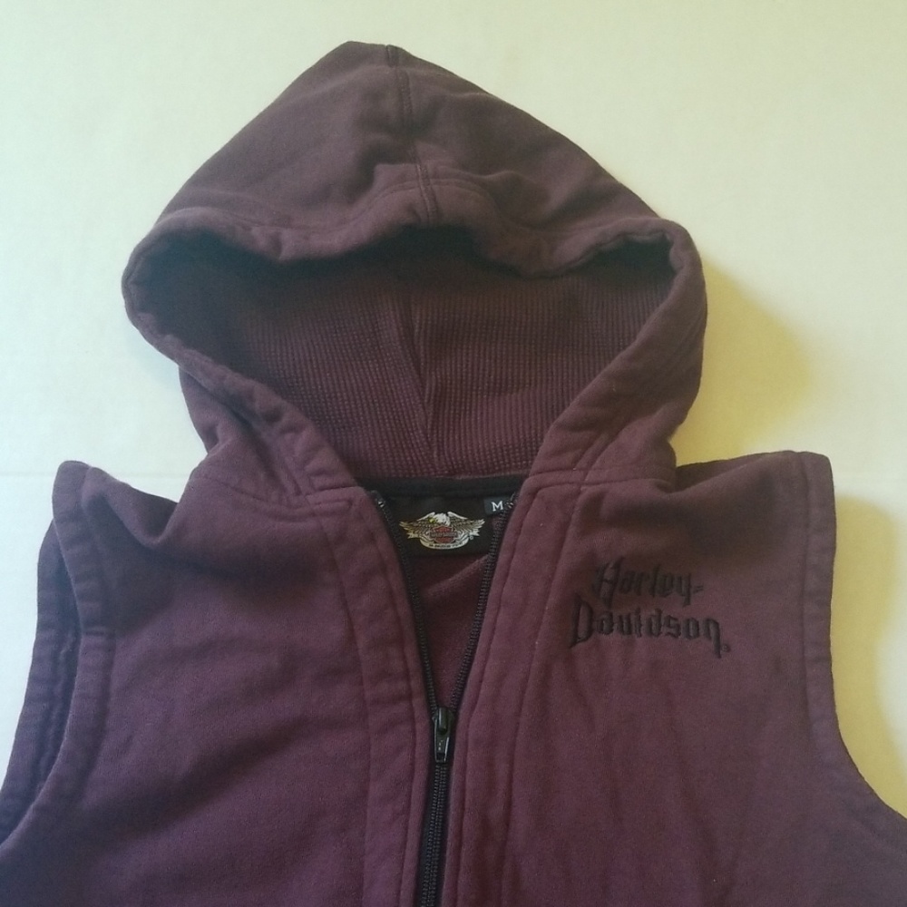 Harley Davidson Hoodie Vest Full Zip Medium